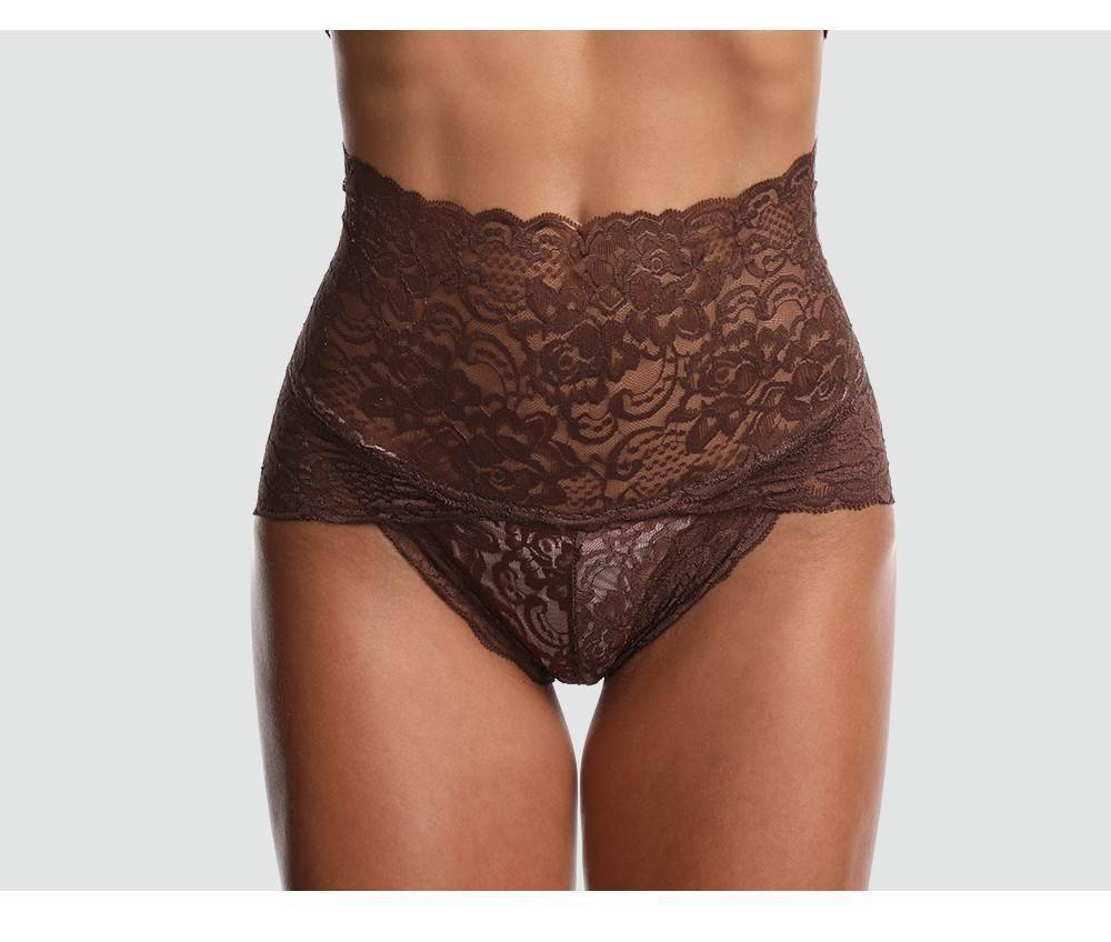 Women's High Waist Floral Lace Panties